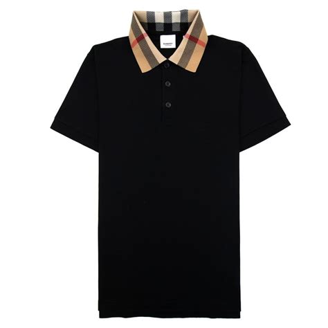 polo burberry outlet bicocca|Check Collar Cotton Polo Shirt in Black .